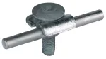 Uchwyt zaciskowy do drutu o śr. 6-10 mm, ze śrubą z łbem grzybkowym i nakrętką M10, St/tZn KB 6.10 FRM10X35 STTZN