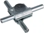 Zacisk MV do drutu o śr. 10 mm, ze śrubą z łbem grzybkowym, St/tZn MVK 10 FRM10X35 STTZN