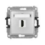 ICON Mechanizm gniazda pojedynczego HDMI 2.1, 8K srebrny metalik