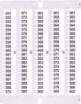 ES-NU0851351 Oznacznik 351 do 400 (100 szt.)