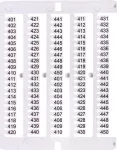 ES-NU0851401 Oznacznik 401 do 450 (100 szt.)