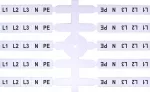 EO3 L1,L2,L3,N,PE Oznacznik elastyczny (40 x 5szt.)