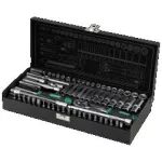 Zestaw kluczy nasadowych 1/4” 67 elem. metalowe pudełko STALCO S-54016