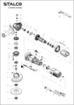KOŁNIERZ ZEWNĘTRZNY 45MM DO SZLIFIERKI AG230Q (schemat 1) C-01341 STALCO PERFECT