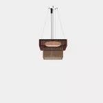 Pendant Scarlett Square Pendant Chandelier 730mm x 730mm + 530mm x 530mm LED 55.1 2700K ON-OFF Black 3737lm SQPC-BA0-SELF00-OSV