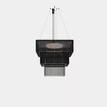 Pendant Scarlett Square Pendant Chandelier 930mm x 930mm + 730mm x 730mm + 530mm x 530mm LED 55.1 2700K ON-OFF Black 3737lm SQPC-CBA-LCLCLD-OSV