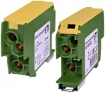 EDBJ-4x25-4x25/PE Blok rozdzielczy 100A (4x1,5-25mm2-4x1,5-25mm2) żółto-zielony