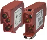 EDBJ-4x25-4x25/R Blok rozdzielczy 100A (4x1,5-25mm2-4x1,5-25mm2) czerwony