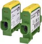 EDBJ-1x35-1x35/PE Zacisk 125A 1-torowy (1,5-35mm2 - 1,5-35mm2) do przewodów Al/Cu żółto-zielony