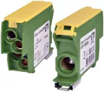 EDBJ-1x70-4x25/PE Blok rozdzielczy 192A (1x4-70mm2/4x1,5-25mm2) żółto-zielony
