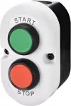 ESE2-V4 Kaseta szaro-czarna, START 1NO przycisk zielony, STOP 1NC przycisk czerwony