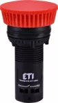 ECM-P10-R Przycisk kompaktowy z guzikiem-grzybek, 1NO, czerwony