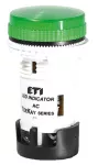 TT02X1 Lampka sygnalizacyjna zintegrowana LED, soczewka płaska karbowana, 240 V AC, Zielona