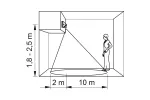 CZUJNIK RUCHU CR-17, max.800W, AC220-240V, 50/60Hz, 360°, max.10m, IP65, WSPÓŁPRACUJE Z LED, NATYNKOWY