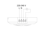 CZUJNIK RUCHU CR-8, max. 2000W, AC220-240V, 50/60Hz, 360°, max.8m, IP44, WSPÓŁPRACUJE Z LED