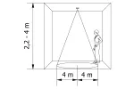 CZUJNIK RUCHU CR-12, max. 2000W, AC220-240V, 50/60Hz, 360*, max. 8m, IP65