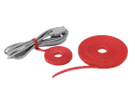 Opaska rzepowa do kabli szer. 9mm długość 5m czerwona ALANTEC