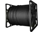 FO Kabel światłowodowy OS2 FTTH płaski SM 2J 9/125 LSOH biały, wzmocnienie dwoma prętami stalowymi 1000m - ALANTEC