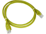 Patch-cord U/UTP kat.5e PVC 0.25m żółty ALANTEC