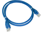 Patch-cord U/UTP kat.6 PVC 1.0m niebieski ALANTEC