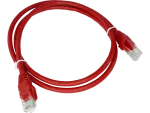 Patch-cord U/UTP kat.6A LSOH 0.5m czerwony ALANTEC