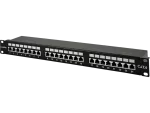 Patch panel 1U/19 cali STP ekranowany 24 porty kat. 6 złącza LSA półka montażowa Q-LANTEC