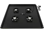 Panel wentylacyjny dachowy, 4 wentylatory, do szaf 800x1000, kolor czarny ALANTEC