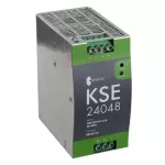 KSE 24048M 230/ 48VDC 5A Zasilacz impulsowy stabilizowany IP20 na szynę DIN TH-35 z zabezpieczeniem, możliwością regulacji napięcia