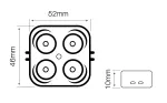 LED line® Moduł OPTO 4x SMD2835 12V 6500K 3W