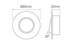 LED line® Oprawa sufitowa okrągła ruchoma SLIM srebro szcz OROSA