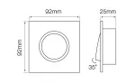 *LED line® Oprawa sufitowa kwadratowa ruchoma SLIM srebro szcz AKROS