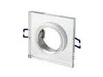 *LED line® Oprawa szklana kwadratowa srebrna 90x25x10mm