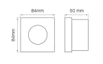 *LED line® Oprawa sufitowa wodoodporna kwadrat odlew biała