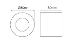 LED line® Oprawa natynkowa wodoodporna okrągła biała TUBE