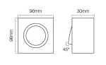 *LED line® Oprawa wpuszczana kwadrat biała CUBO MIDI