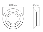 *LED line® Oprawa sufitowa okrągła odlew biało-srebrna