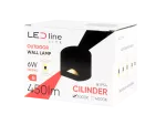 LED line LITE Kinkiet zewnętrzny LED 2x3W 3000K IP54 czarny CILINDER