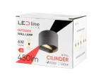 LED line LITE Kinkiet zewnętrzny LED 2x3W 3000K IP54 szary CILINDER