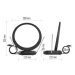 Antena pokojowa CITY RING–C500, DVB-T2, DAB, filtr LTE/4G/5G