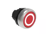 Plastikowy przycisk Ø22mm serii Platinum, kryty, samoczynny powrót, z symbolem, 0 / Czerwony