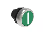 Plastikowy przycisk Ø22mm serii Platinum, kryty, samoczynny powrót, z symbolem, I / Zielony