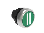 Plastikowy przycisk Ø22mm serii Platinum, kryty, samoczynny powrót, z symbolem, II / Zielony