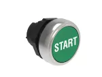 Plastikowy przycisk Ø22mm serii Platinum, kryty, samoczynny powrót, z symbolem, START / Zielony