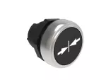 Plastikowy przycisk Ø22mm serii Platinum, kryty, samoczynny powrót, z symbolem, → ║← / Czarny