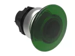 Plastikowy przycisk podświetlany Ø22mm serii Platinum, grzybkowy, samoczynny powrót, Ø40mm. Zielony