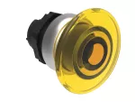 Plastikowy przycisk podświetlany Ø22mm serii Platinum, grzybkowy, samoczynny powrót, Ø40mm. Żółty