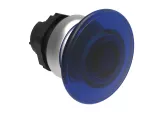 Plastikowy przycisk podświetlany Ø22mm serii Platinum, grzybkowy, samoczynny powrót, Ø40mm. Niebieski