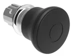 Metalowy przycisk Ø22mm serii Platinum, grzybkowy, blokowany, odblokowanie przez pociągnięcie, Ø40mm. Do normalnego zatrzymania. Czarny
