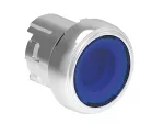 Metalowy przycisk podświetlany Ø22mm serii Platinum, dwustanowy, kryty. Niebieski