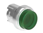 Metalowy przycisk podświetlany Ø22mm serii Platinum, dwustanowy, wystający. Zielony
